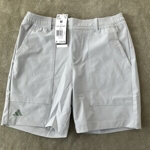 NWT Adidas Youth Boys Medium Golf Shorts Gray Pockets Draw String $55
